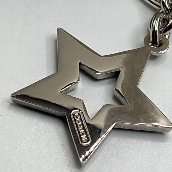 Blue Crystal Cut Out Star Purse Charm/Key Chain COACH - Picture 7 of 11